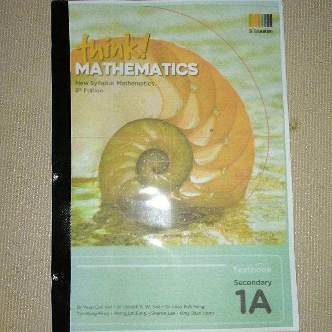 

Promo Think! Mathematics 8Th Textbook 1A (Baca Keterangan Dibawah)