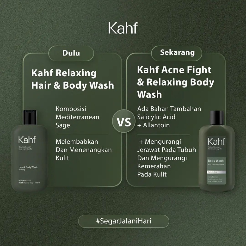 Kahf Men Body Wash Brightening Cooling Acne Fight and Relaxing 200 ml