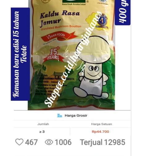 

limited Edition✔️400gram. totole kaldu rasa jamur pembelian 3 bgks harga grosir vegetarian halal|SQ9