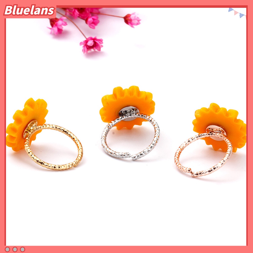 Bluelans 5Pcs Fashion Sunflower Pendant Necklace Stud Earrings Ring Bracelet Jewelry