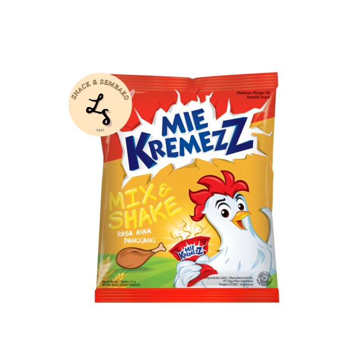 

PROMO Mie Kremezz Mix & Shake 1 Renceng Isi 10 pcs @4.5gr - Ayam Panggang