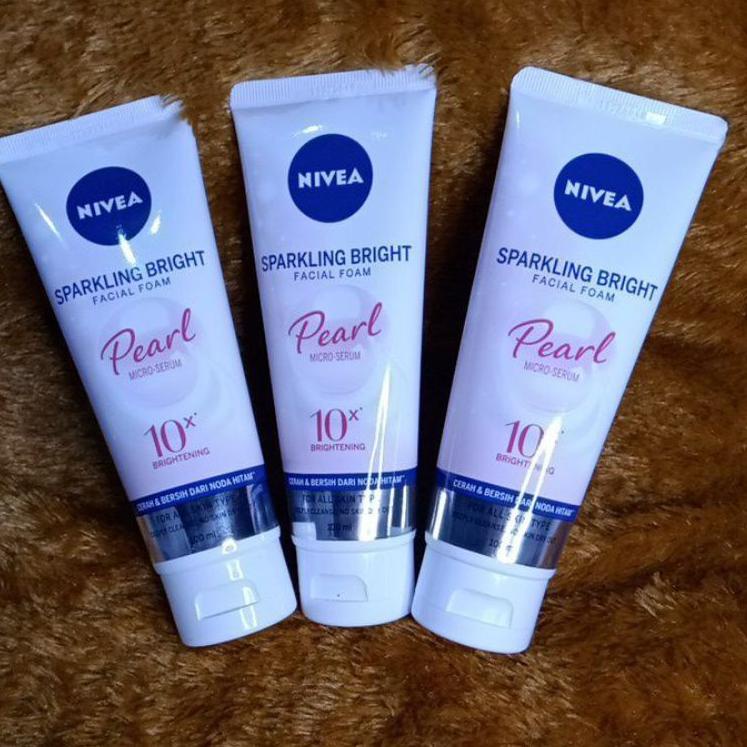 

artS8e8D--NIVEA Sparkling Bright Whitening Facial Foam - 100 ml | SABUN CUCI MUKA NIVEA