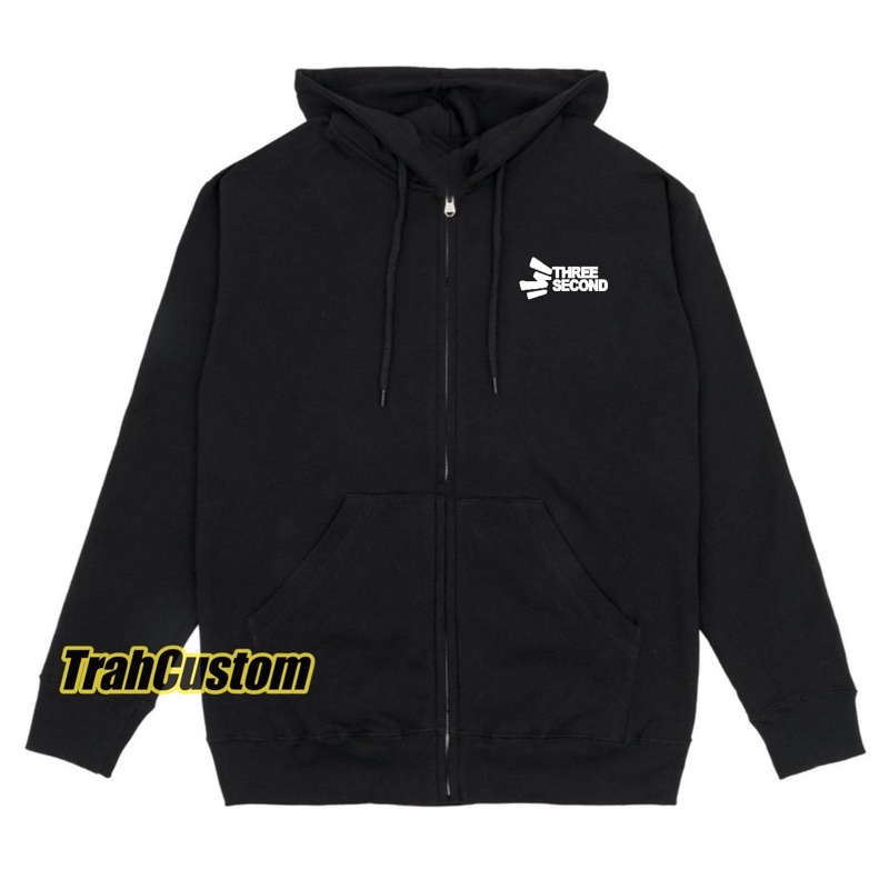Zipper Hoodie Three Second / Sweater Hoodie Distro 3 second / Hoodie Premium High Quality