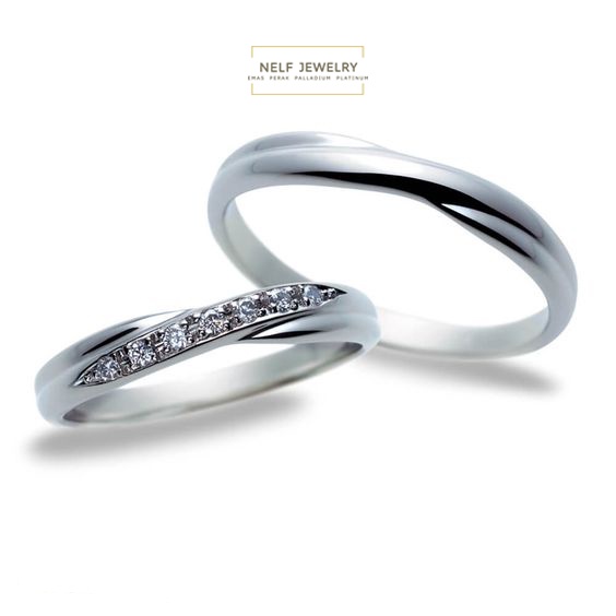 Cincin Couple Nikah Emas Cicin Emas Putih Cincin Kawin Cincin Ukir Nama E04