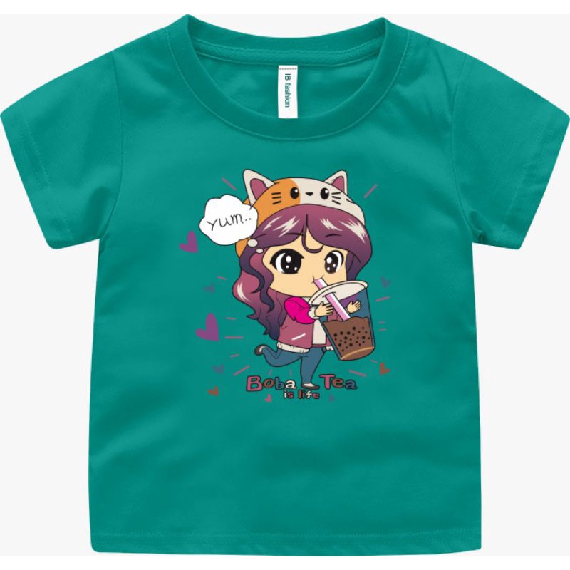 ((IB))KAOS ANAK PEREMPUAN/BOBA POP ICE DIGITAL SABLON