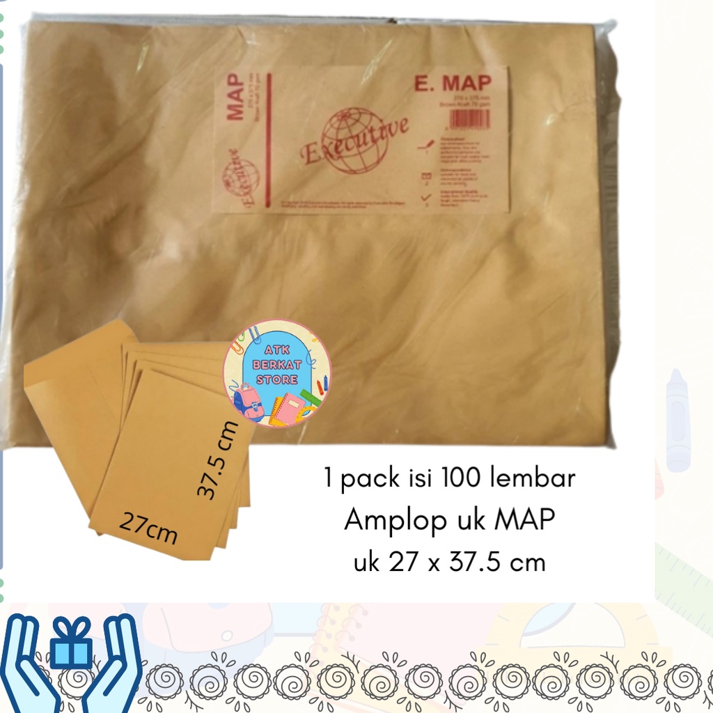 

[100pcs] Amplop coklat super map