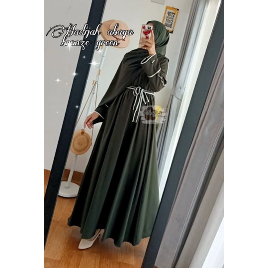 SET HADIJAH ABAYA ORIGINAL ATATHA BAHAN ITYCREPE PREMIUM HALUS ADEM