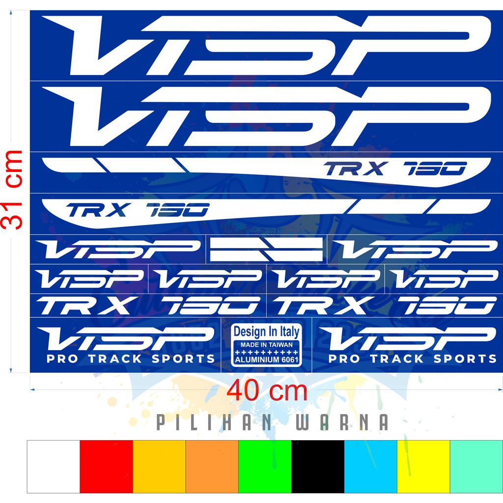 Cutting Stiker Visp Trx790 Set Dewasa Variasi Sepeda Sticker Frame Aksesoris Body Style Lipat Keren Decal Striping Bike Road Fixie Mtb Balap  Timbul Universal Murah Reflective Nyala Tahan Air Bodi Hologram Batang Gunung Anak Sepedah Kustom Modif