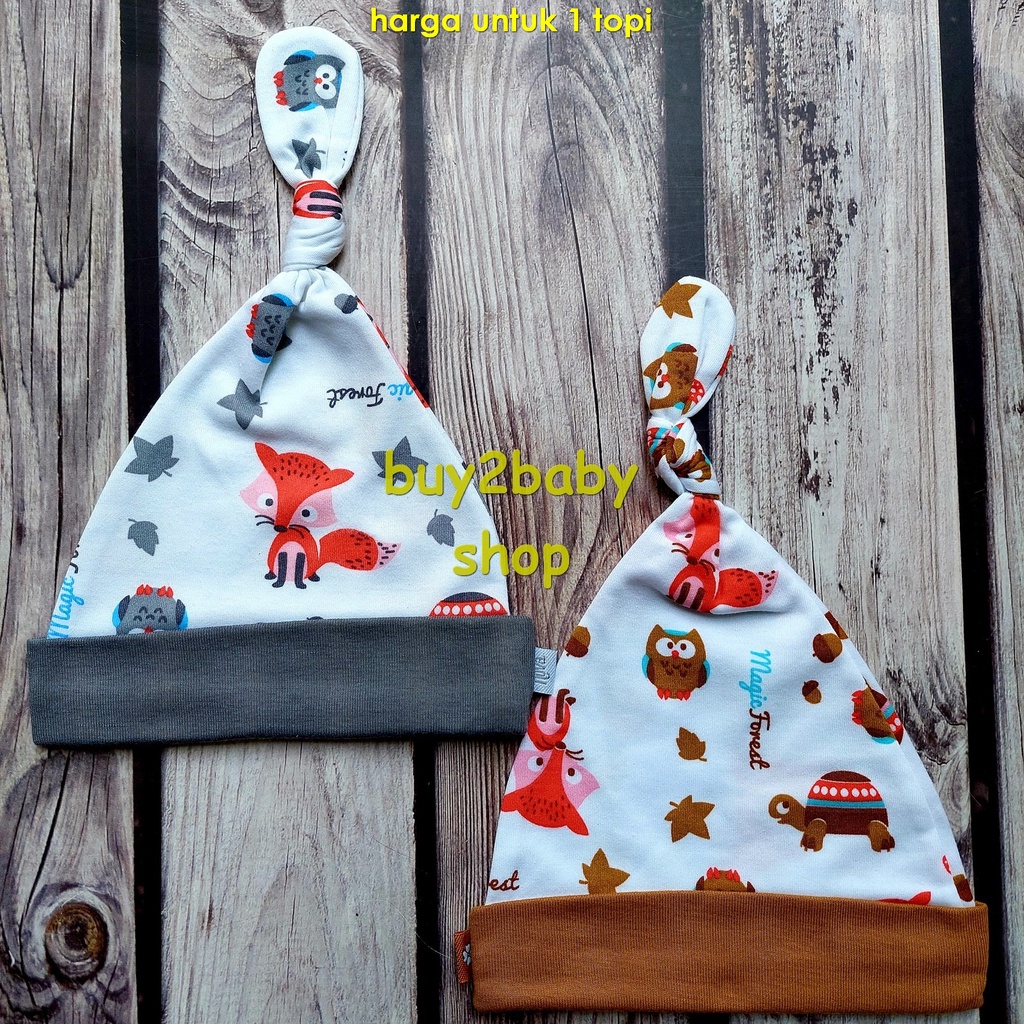 Topi bayi model kupluk tali NOVA Animal series bayi usia 0-6 Bulan 1 PCS