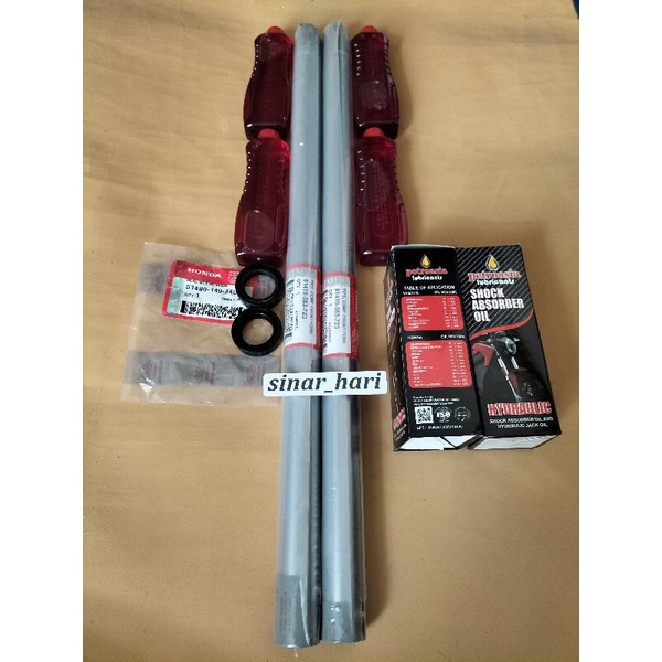 AS AHOCK DEPAN KOMPLIT -GL 100-HONDA ORIGINAL GL 100  KELENGKAPAN PRODUK AS AHOCK 2 BATANG- OIL SOK /4 BOTOL/ SIL SOK 2 PCS