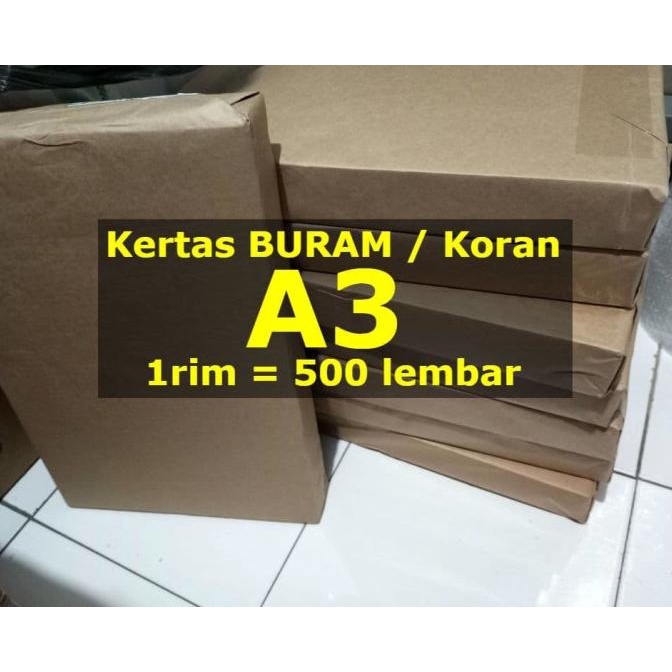 

SALE A3 Kertas Buram Koran A 3 1 rim 500 Lembar Polos