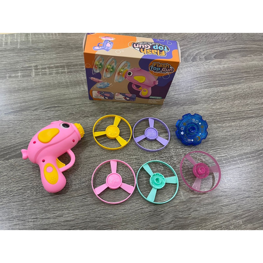 Mainan Pistol UFO Dengan Baling-Baling LED Untuk Anabul Anjing dan Kucing / Permainan Interaktif Sarana Olahraga / Pet Interactive Fun Gun Toy For Cat and Dog Promo Sen