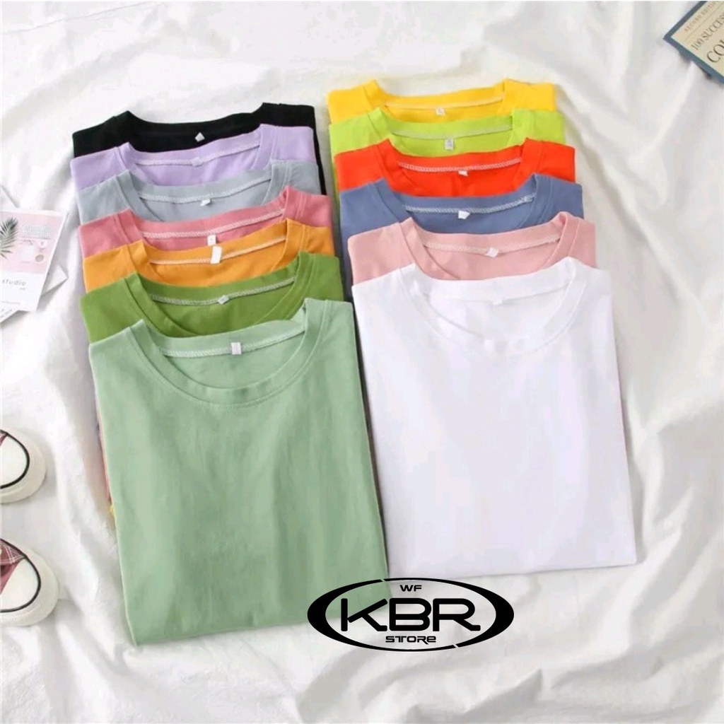 ( langsung dari konveksi ) baju kaos polos COTTON COMBED 30S ukuran ALL SIZE wf store