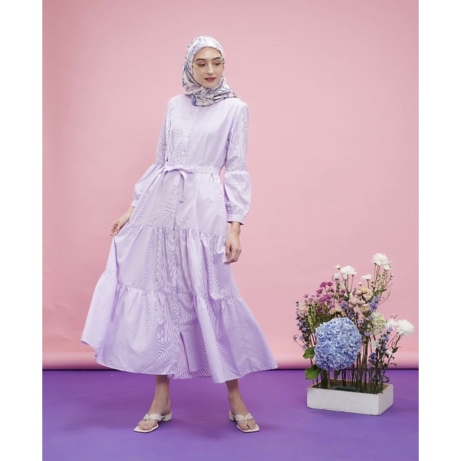 Preloved Aleza label Lavra Dress Light Purple Size M