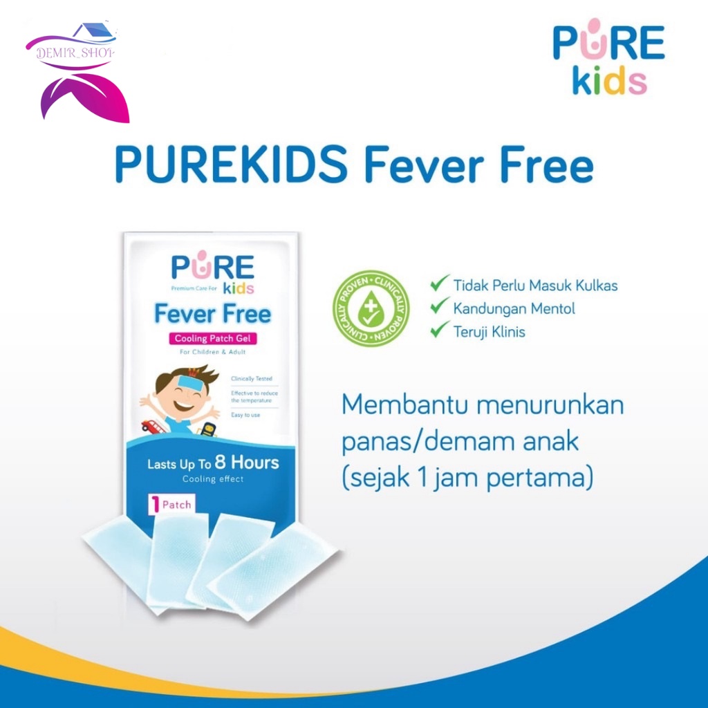 Pure Kids Fever Free Plester Kompres Demam Anak / Penurun Panas