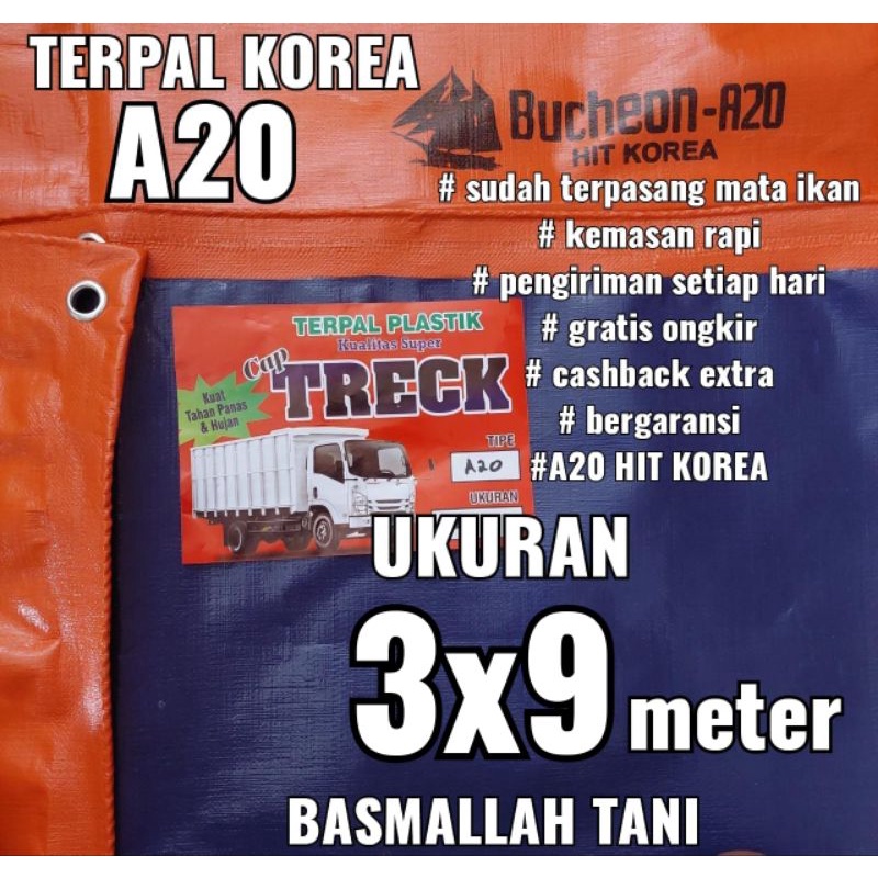 Terpal Korea A20 Ukuran 3x9 meter cap TRECK