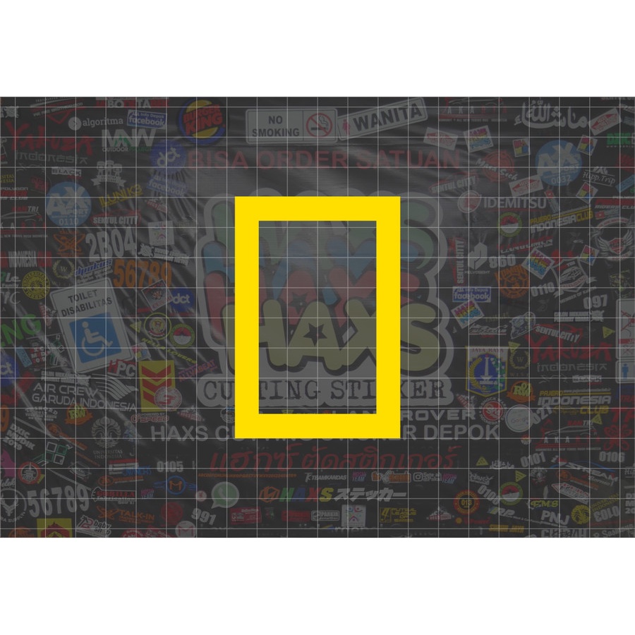 Cutting Sticker Logo National Geographic 8 Cm Untuk Motor Mobil