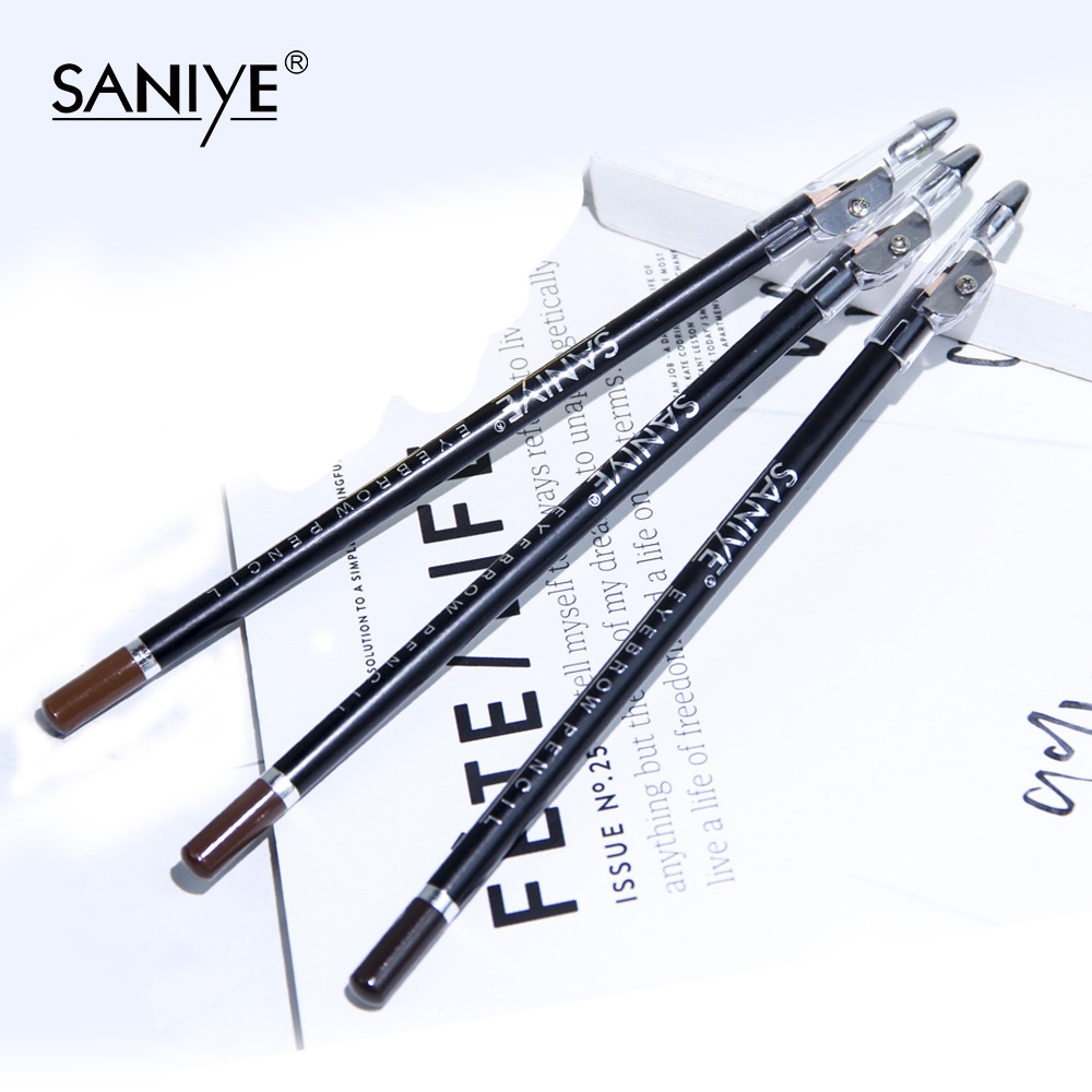 [ HARGA PROMO] [ 100% ORIGINAL &amp; READY ] BPOM SANIYE EYEBROW PENSIL TAHAN LAMA &amp; TAHAN AIR PENSIL ALIS SERUTAN 3 WARNA