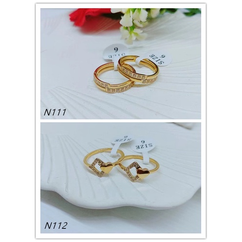 Cincin Titanium Permata Terbaru Perhiasan Fashion N111,112