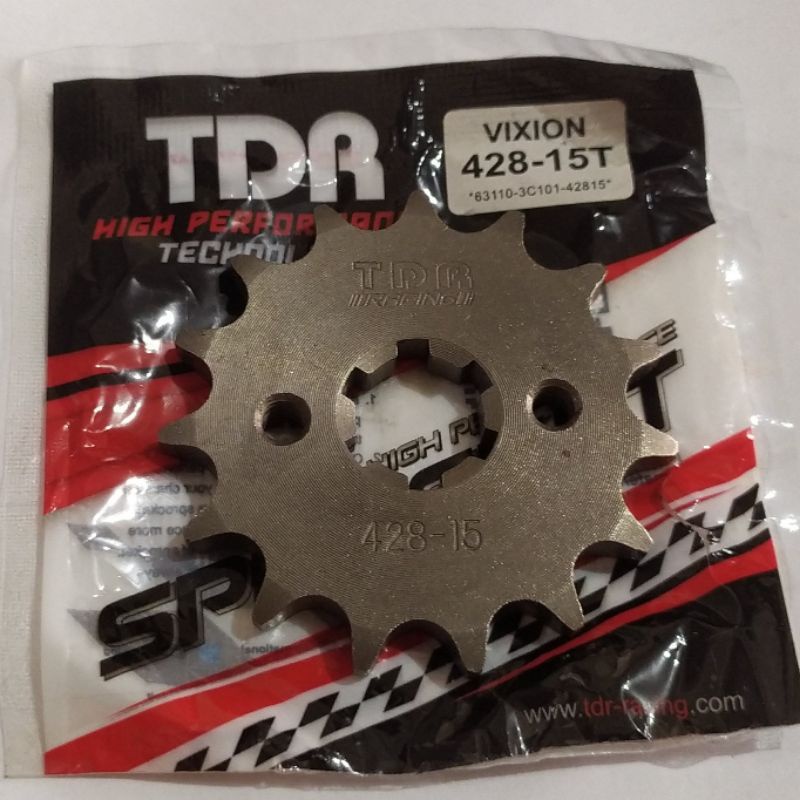 gear depan tdr 428,13t,14t,15t mx king,bison,xabre,r15,scorpio,vixion old/nva/nvl/new