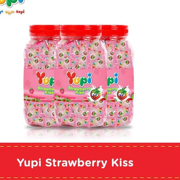 

BAYAR DITEMPAT✔️Yupi Strawberry Kiss Jar 300 gr|RA4