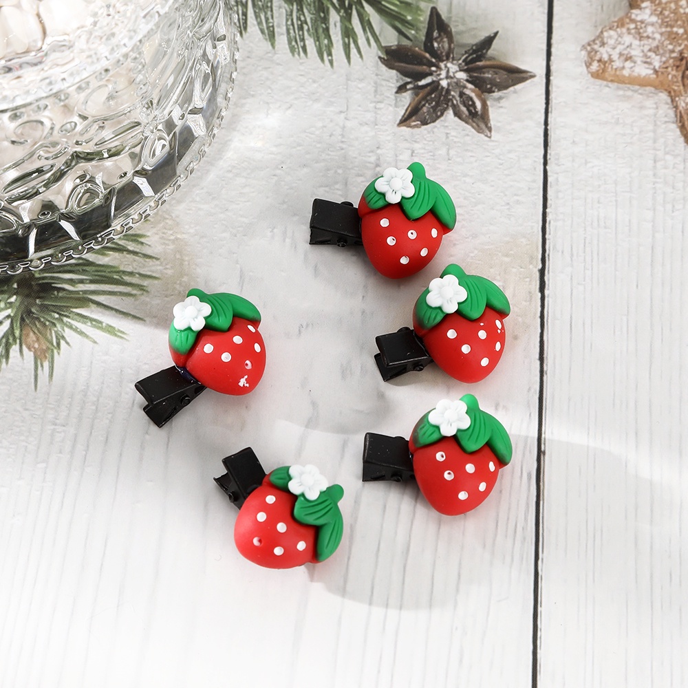 5pcs / Set Jepit Rambut Tema Natal Untuk Wanita