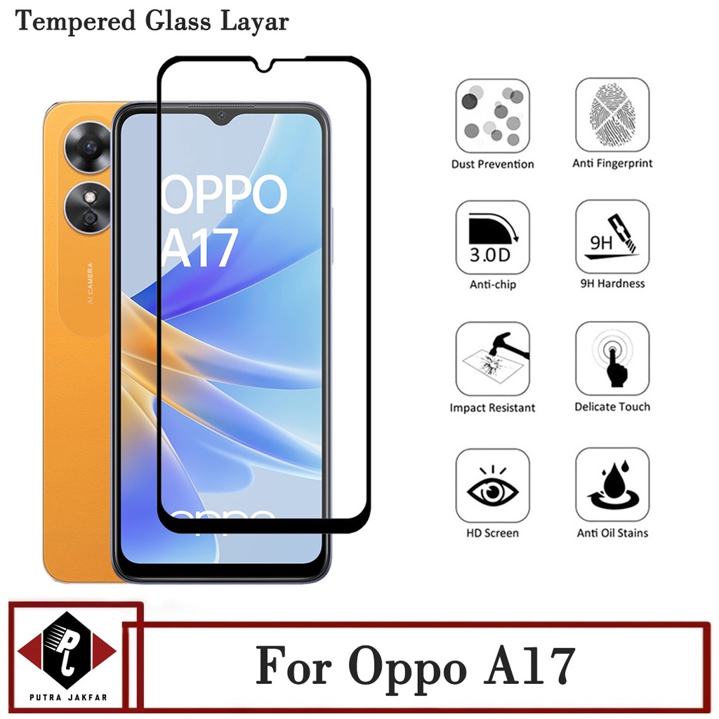 Promo Tempered Glass Layar Oppo A17 Antigores Pelindung Layar