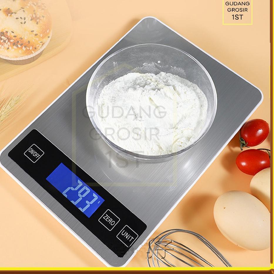 Restock--Timbangan Dapur Elektrik 10kg Rechargable mini kitchen scale / Timbangan dapur cas ulang
