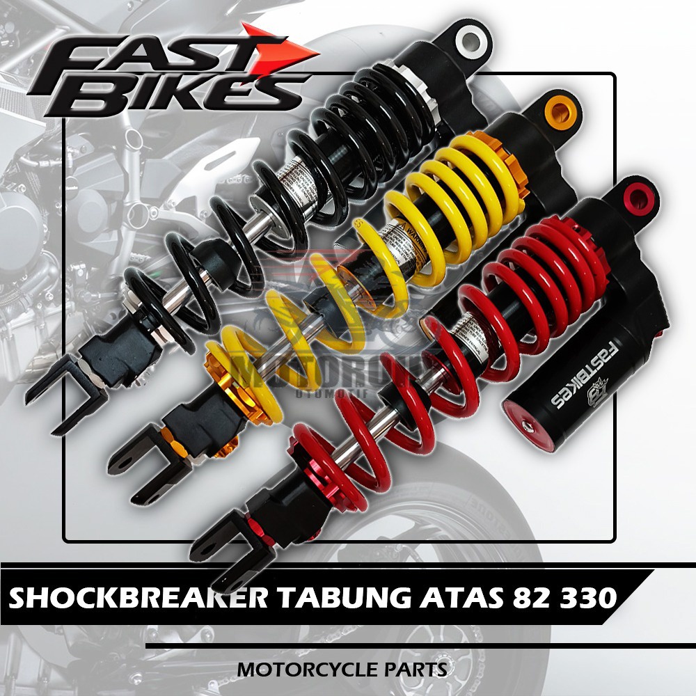 FASTBIKES SHOCKBREAKER MATIC UNIVERSAL TABUNG ATAS FULL CNC AS SILVER