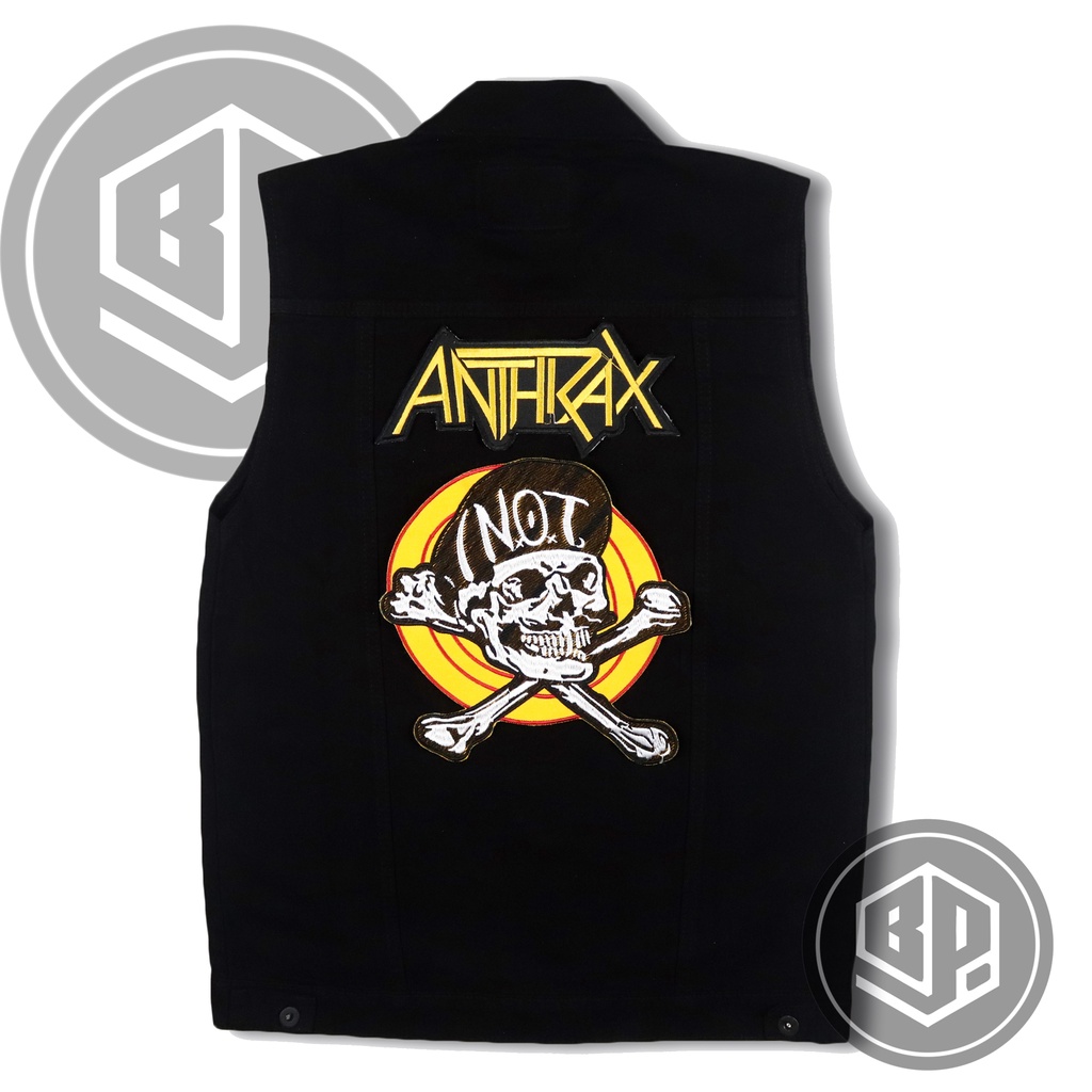 ROMPI JAKET DENIM JEANS EMBLEM BORDIR ANTRAX