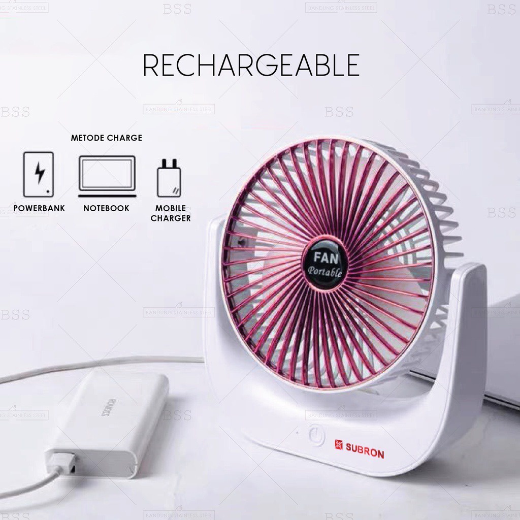 Kipas Angin Portable Fan USB Travel Desk Meja Senyap Sejuk Dingin Tidak Berisik