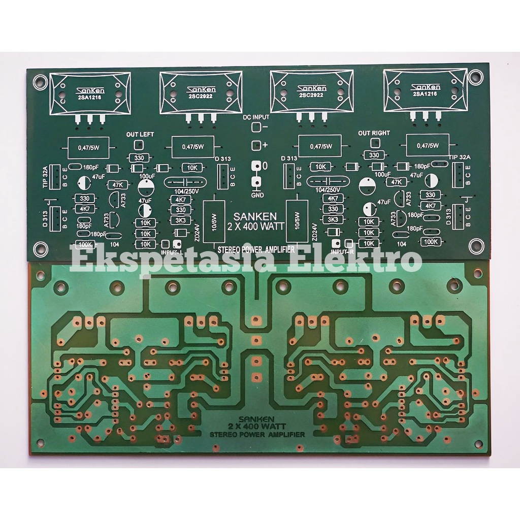 PCB Stereo Power Amplifier SANKEN 2 X 400WATT