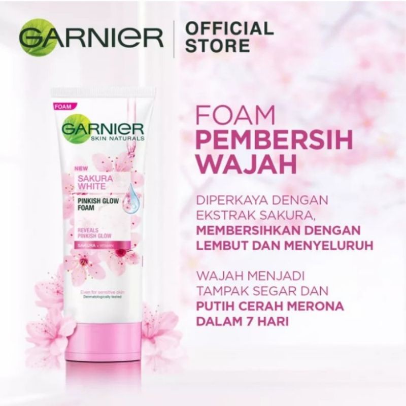 Garnier Sakura White Cleanser Facial Foam - 100ml/ 50ml