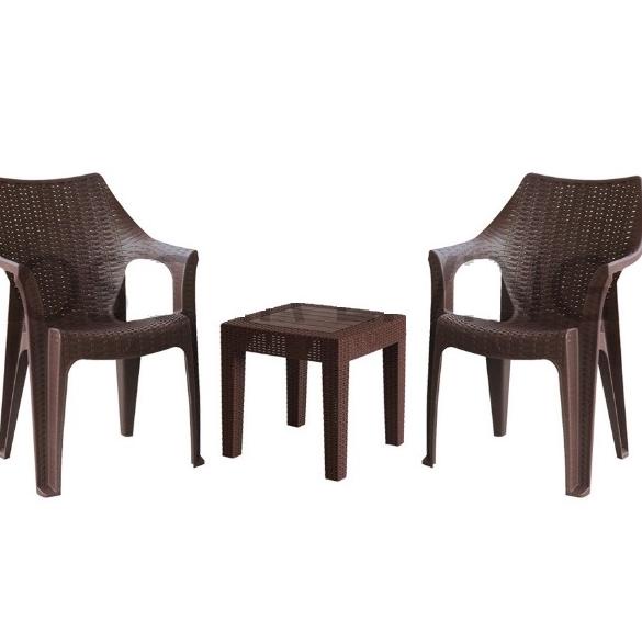 GLM.31Oc22o ‑ set kursi santai dan meja plastik Rotan OL 508 Olymplast Kursi Taman Kursi Outdoor mur