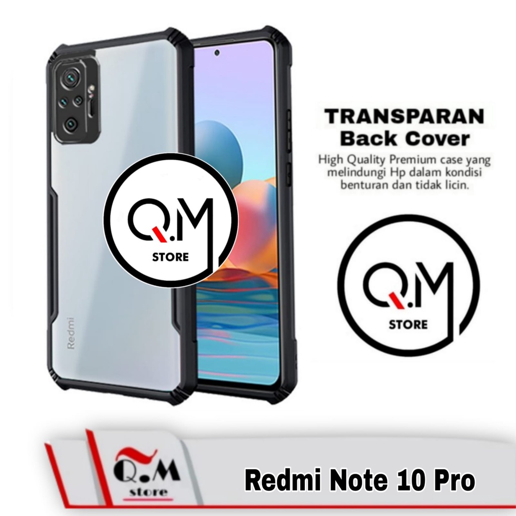 Case Xiaomi Redmi Note 10 Pro Softcase Transparan Clear Armor Pelindung Back Cover Sockproof