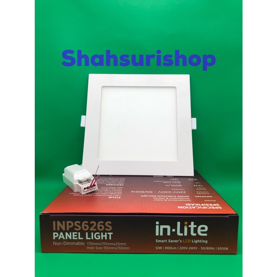 LED PANEL INLITE IN-LITE 12W 12 W 12WATT KOTAK INPS 626S