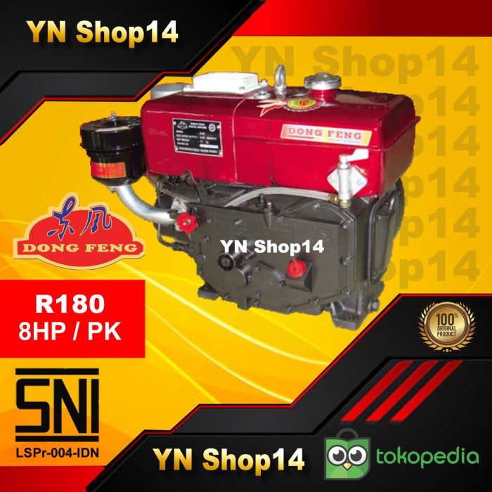 Tokochitrae- Mesin Diesel Dongfeng R180 (8Hp/Pk)