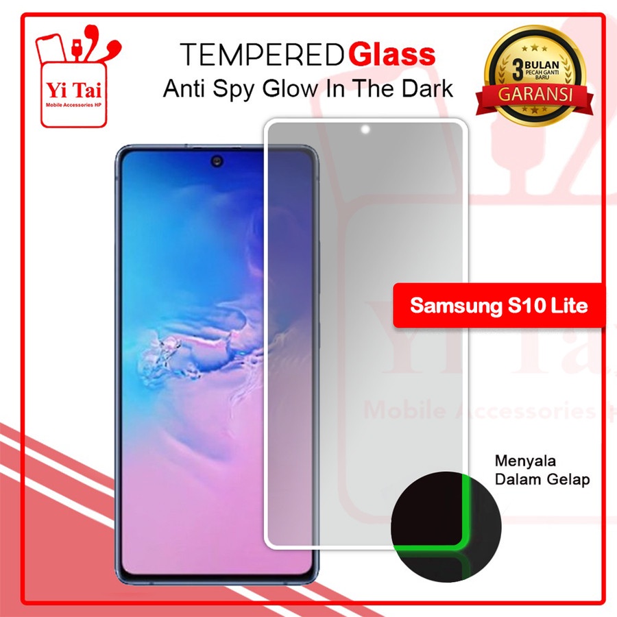 YI-TAI TEMPERED GLASS PREMIUM SPY GLOW IN THE DARK SAMSUNG NOTE 10 LITE SAMSUNG S10 LITE SAMSUNG S20 FEWHITE_CELL