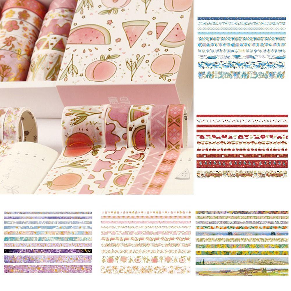 Nanas 60Rolls /Set Washi Tape Gadis Sastra Baru Hati Kecil Segar Kreatif Alat Tulis INS DIY Bahan