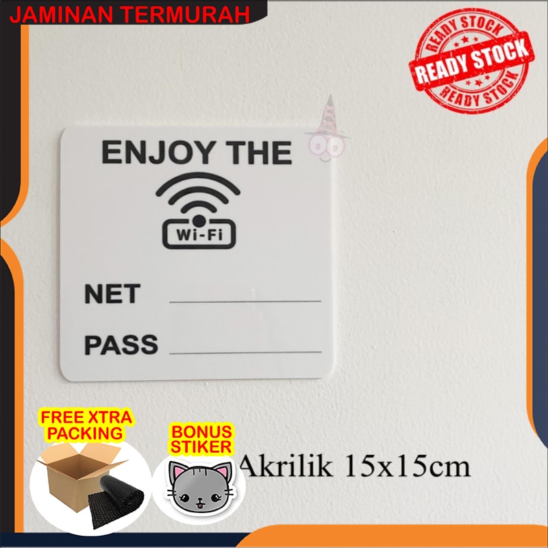 

Promo Free Wifi | Sign Board Akrilik | Papan Tanda Wifi | Tanda Label Wifi - Tulisan Hitam Elegan