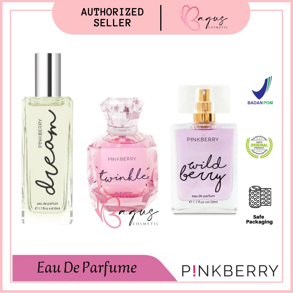 ⭐BAGUS⭐ PINKBERRY Eau De Parfume 50ml Emily In Paris | Parfum Wanita EDP | Wild Berry | Twinkle | Dream