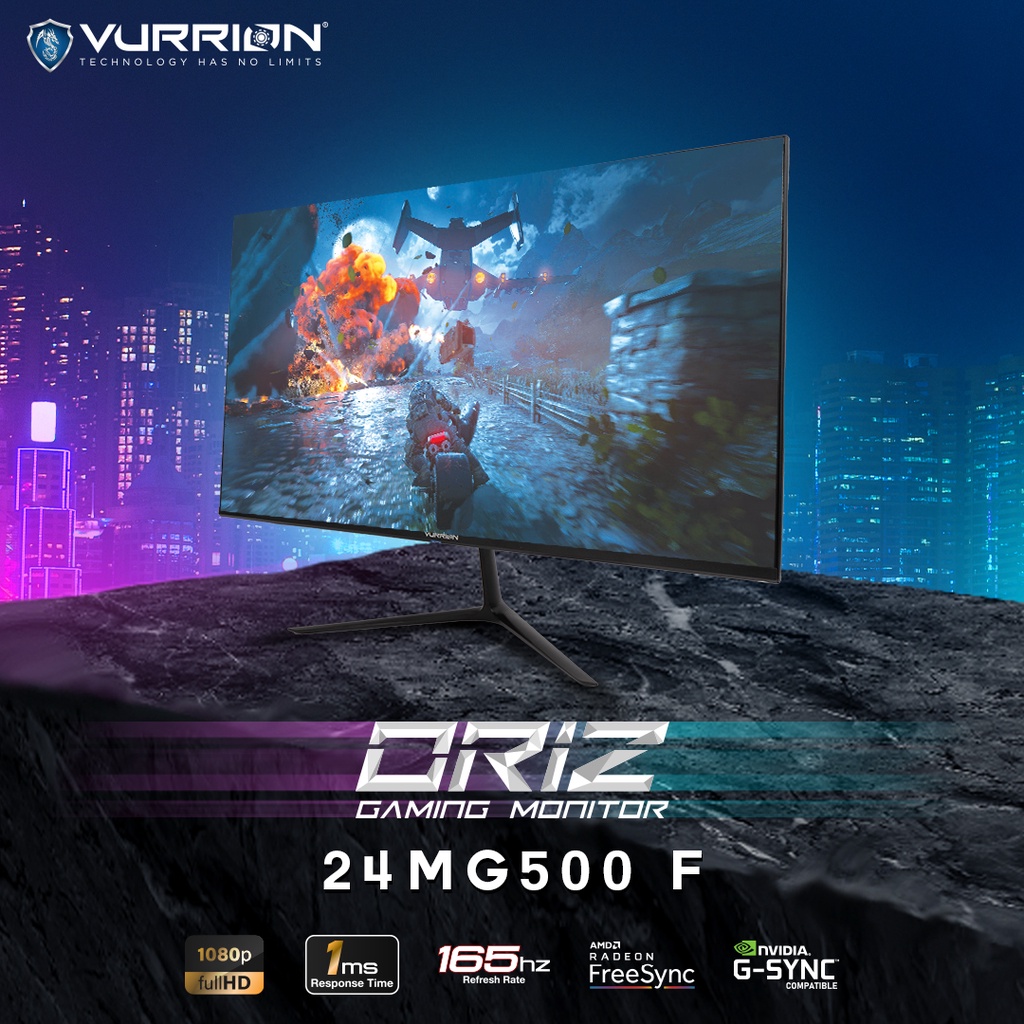 Monitor LED Gaming ORIZ 24 INCH 24MG-500F Flat Vurrion 165HZ 1MS 1 Years 24&quot; 24Inch Warranty