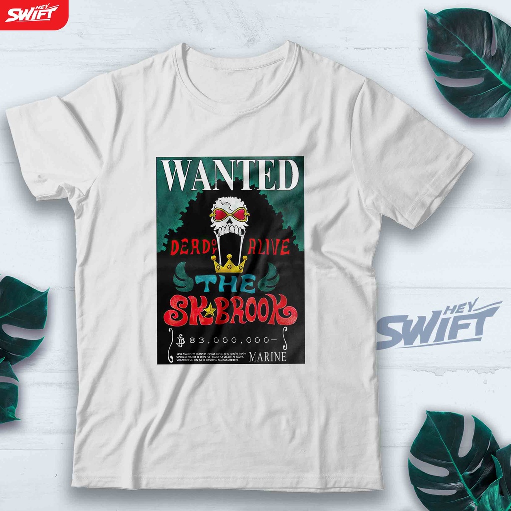 KAOS One Piece Wanted Poster Bounty Sk Brook one piece posters TSHIRT BAJU DISTRO