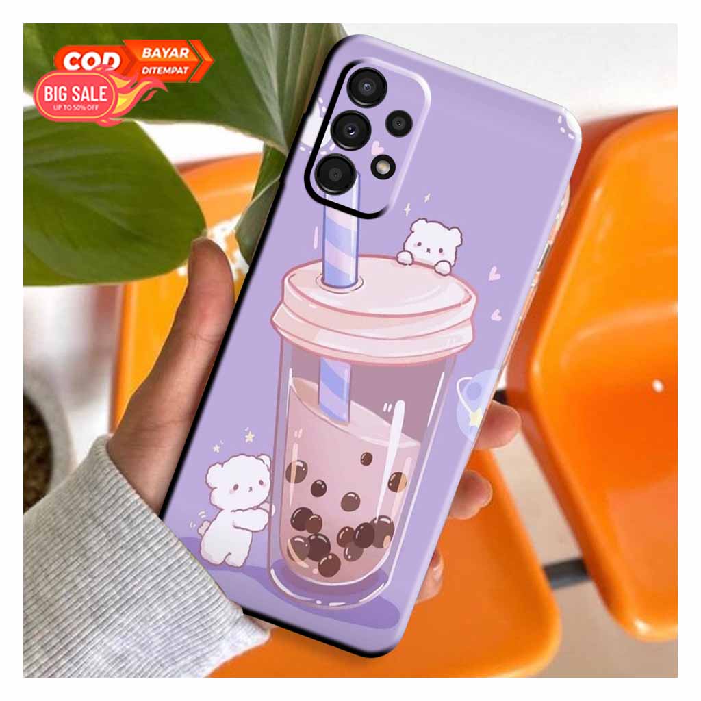 Case Hp Samsung A13 PIcks Store - Wallpaper Minuman Boba Cute - Softcase SAMSUNG A13 -  Mika Hp - Ha