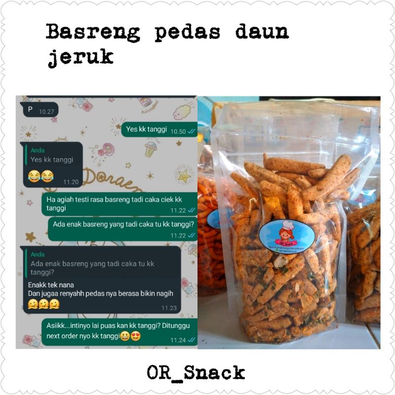 

basreng pedas/ bakso goreng pedas daun jeruk kemasan 500g