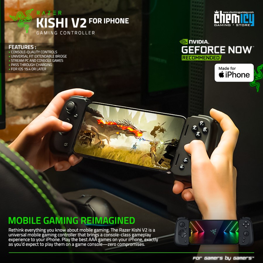 Razer Kishi V2 Universal Mobile Gaming Controller for iPhone