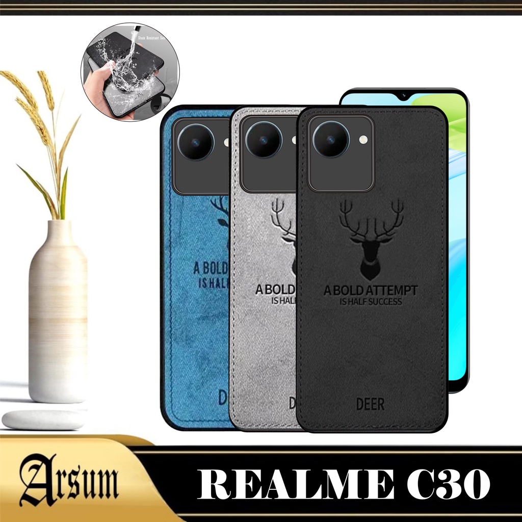 Promo Case DEER Realme C30 2022 Softcase Motif Jeans Casing Handphone