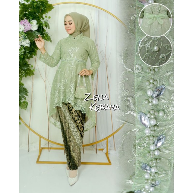 SET TUNIK LESTY KEBAYA MODERN KEBAYA PESTA TUNIK PAYET MUTIARA