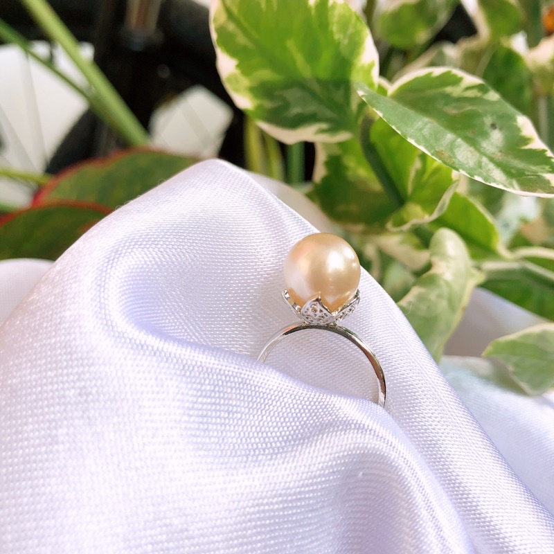 BERSERTIFIKAT ASLI MUTIARA AIR LAUT ASLI - CINCIN MUTIARA AIR LAUT PREMIUM