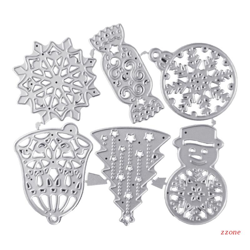 Cetakan Stensil Cutting Dies Motif Lonceng Natal Snowflake Bahan Metal Untuk Scrapbook / Craft DIY